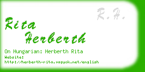 rita herberth business card